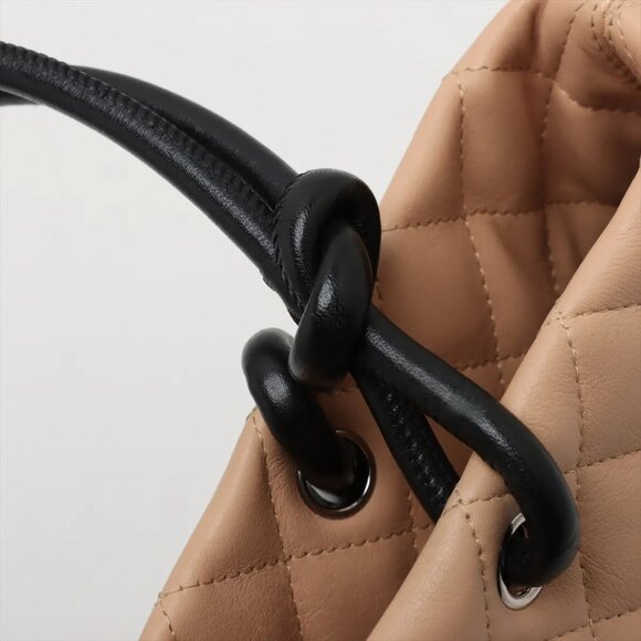 Chanel Cambon Line Lambskin Tote bag Beige x black - Picture 14 of 14